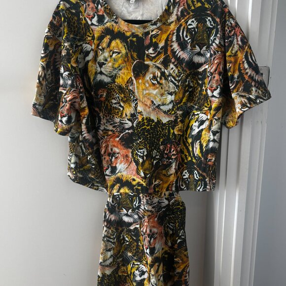 Kenzo waisted t shirt dress in tiger print - Picture 5 of 5